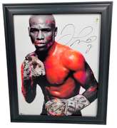 Floyd Money Mayweather Jr. Autographed Painting Art Print Framed Canvas  BAS