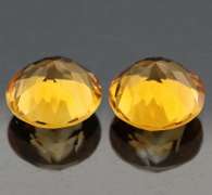 High fire 6.82ct golden yellow Citrine pair