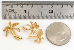 14k Palm Tree Earring & Pendant Suite