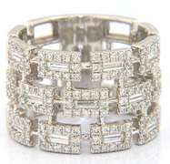 Absolutelty Gorgeous White Gold Multi Row Diamond Band Gabriel & Co
