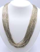 Vintage Sterling Silver Multi Strand Necklace