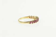 14K Yellow Gold Marquise Ruby Stackable Wedding Band Ring