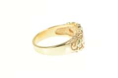 10K Yellow Gold Black Hills Leaf Wavy Statement Band Ring
