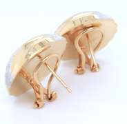 Fabulous Yellow Gold Button Style Earrings