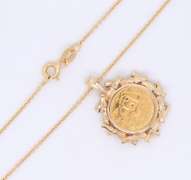 24kt Panda Coin Pendant on Chain