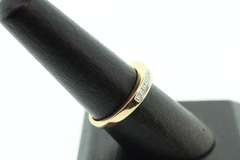 LADIES 14K GOLD AND DIAMOND BAND