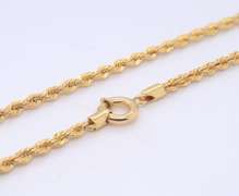 18KT Yellow Gold Dazzeling Rope Chain Necklace