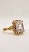 22kt Gold Plated Gemstone Cocktail Ring