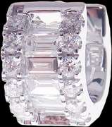 Horseshoe 18k White Gold Diamond Earrings