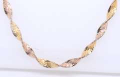 Vintage Italian Sterling Silver Rope Chain Necklace