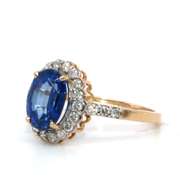 Attractive Sapphire and Diamond 14kt Ring
