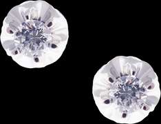Cushioned Sole Diamond 18k White Gold Earrings