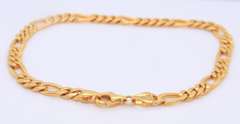 Attractive 18kt Yellow Gold Figaro Bracelet