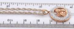 Vintage Sterling Silver Baby Angle Pendant on Chain