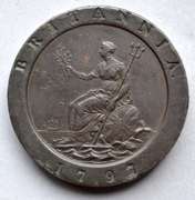 1797 Cartwheel English Two Pence