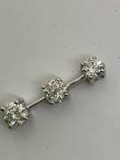 14K WHITE GOLD GRATUATED DIAMOND PENDANT