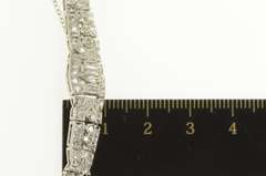 Platinum 2.39 Ctw Art Deco VS Diamond Encrusted Tennis Bracelet