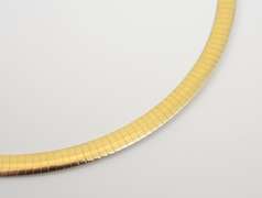Practical 14k Reversible Wide Omega Necklace