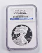 PF70 UCAM 2007-W American Silver Eagle ER NGC