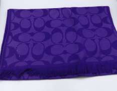 Coach Purple Wool Scarf