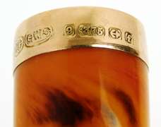 Antique English 9CT Gold Charoot Cigar Holder