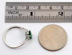 Sweet White Gold Emerald Ring
