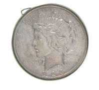 1923 Peace Silver Dollar Las Vegas Golden Strip Mount Souvenir