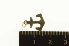 14K Yellow Gold Mini Anchor Nautical Sailing Hope Symbol Charm/Pendant