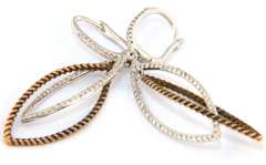 Tempting New Gabriel & Co Two Tone Diamond Dangle Earrings