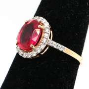 Stunning Ruby and Diamond 14kt Ring