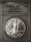2020 American Silver Eagle ANACS MS70 First Strike