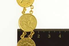 18K Yellow Gold $2.50 Quarter Eagle 1891-1907 Coin Chain Bracelet
