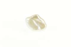 14K Yellow Gold Raw Baroque Pearl Simple Lapel Pin/Brooch