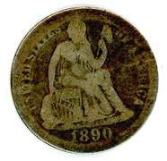 1890 Liberty Seated Dime
