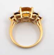 Colorful Citrine & Garnet Ring