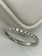 14K WHITE GOLD AND DIAMOND BAND