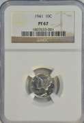 Fabulous Gem Proof 1941 Mercury Dime. NGC PF67