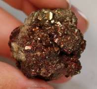 Battling hues! 160ct natural Pyrite in matrix