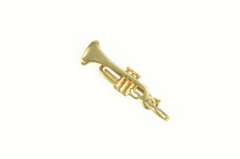14K Yellow Gold 3D Trumpet Brass Musical Instrument Band Charm/Pendant