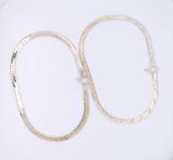Group Lot of 2 Italian Vintage Sterling Silver Bracelets