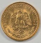 Superb Gem BU 1945 Mexico 2 Pesos Gold Piece