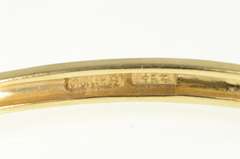 14K Yellow Gold 0.50 Ctw Diamond Cluster Banded Oval Bangle Bracelet