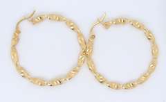 Fantastic 18kt Twisted Hoop Earrings