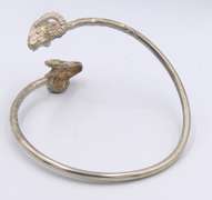 Vintage Sterling Silver Ram's Head Bangle