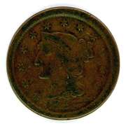 1851 Braided Hair Large Cent