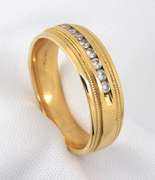 Easy to Wear 14k Man's Diamond Band