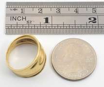 Wide Tapering Gold Ring
