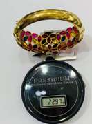 18kt Solid Yellow Gold Bangle Bracelet with Rubies, Sapphires, & Diamonds!