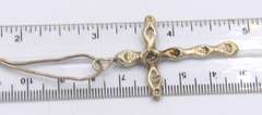 Group Lot of 3 Vintage 925 Sterling Silver Cross Pendants on Chain Necklaces