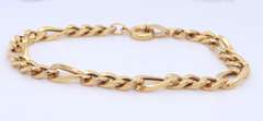 18KT Yellow Gold Figaro Chain Bracelet